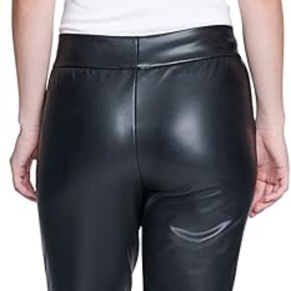 Seven7 Women's Faux Leather Ponte Jogger - Picture 4 of 5